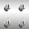 Service Caster 4 Inch 316SS Gray Polyurethane Swivel 12mm Threaded Stem Caster Set Brake SCC-SS316TS20S414-PPUB-TLB-M1215-4 - alternate 1